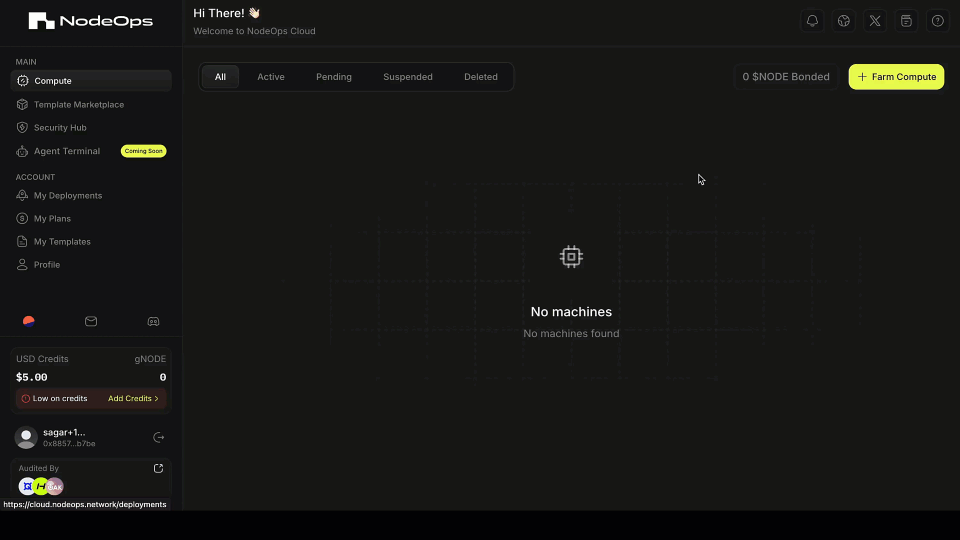 Bond $NODE and supply Machines to the NodeOps Network Cloud Marketplace