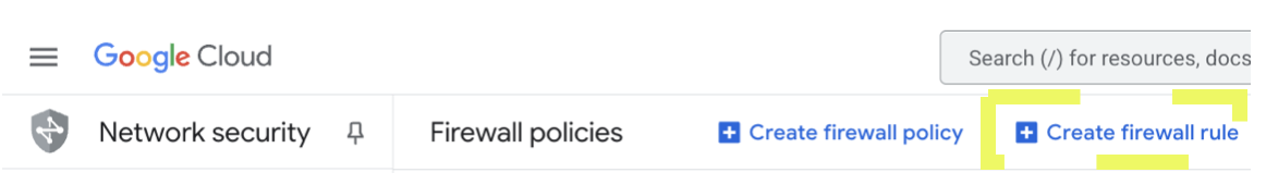 From GCP Compute engine, navigate to Virtual Private Cloud to setup firewall to allow your Compute to be accessible to the NodeOps Marketplace DePIN Cloud