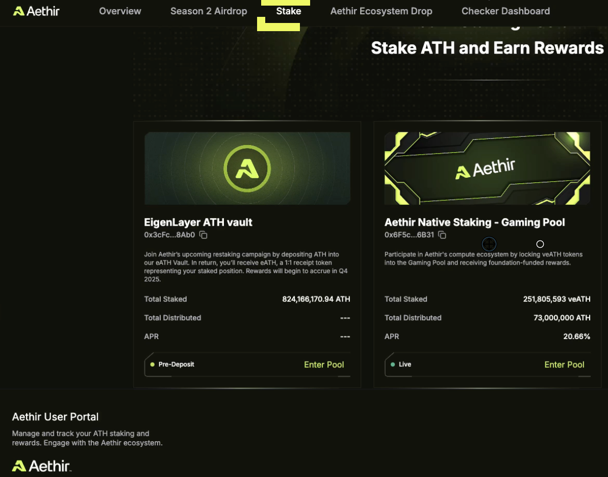 Navigate to the staking tab to begin the staking process.