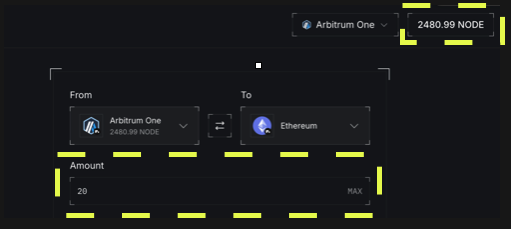 Bridge $NODE across chains with NodeOps Portal app