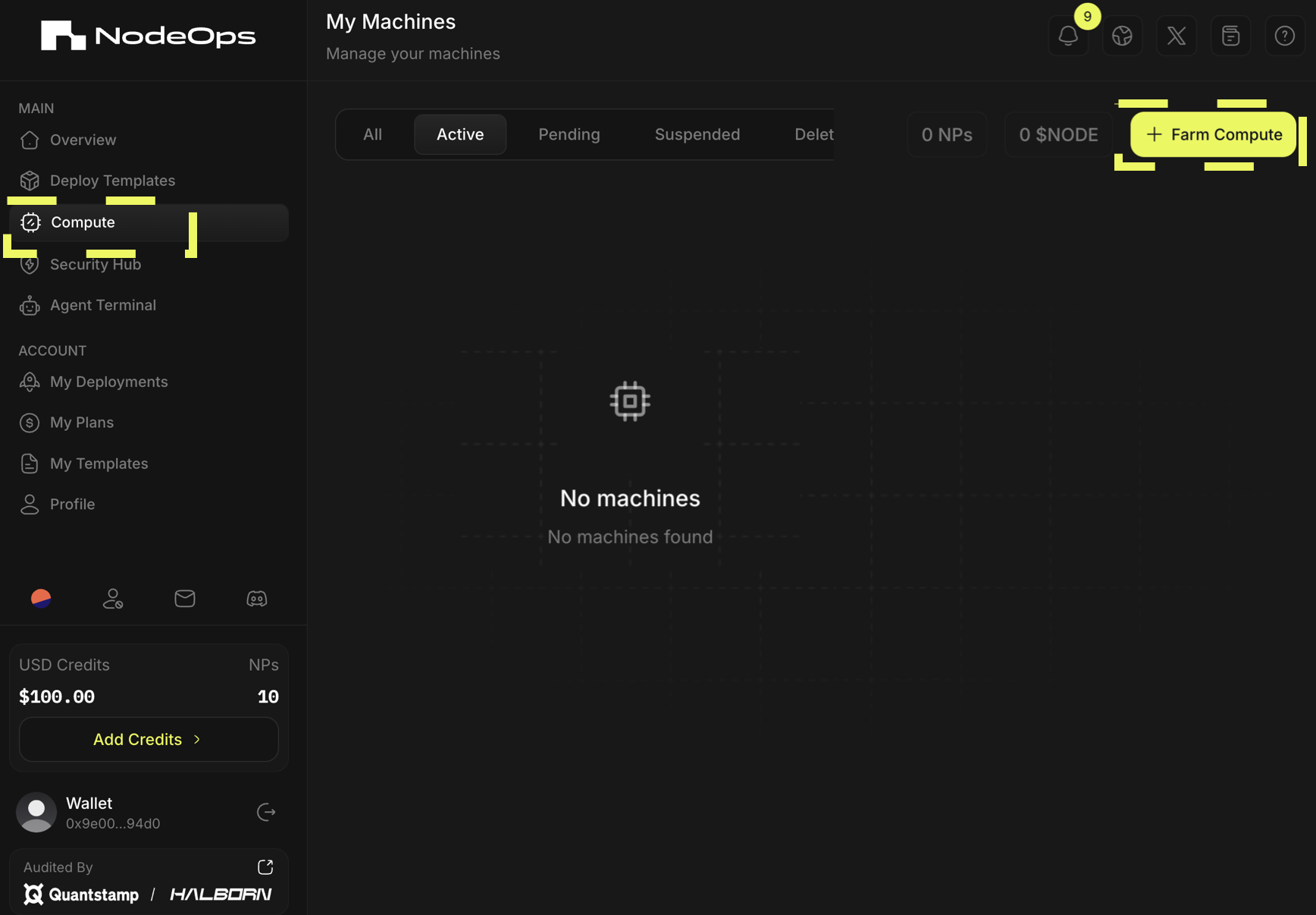 Navigate the Marketplace dash from Compute to Farm Compute