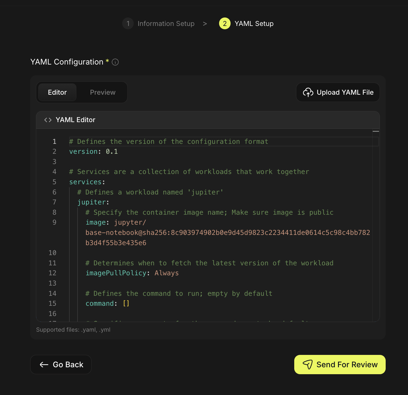 Provide your unverified YAML template to the NodeOps Network template marketplace